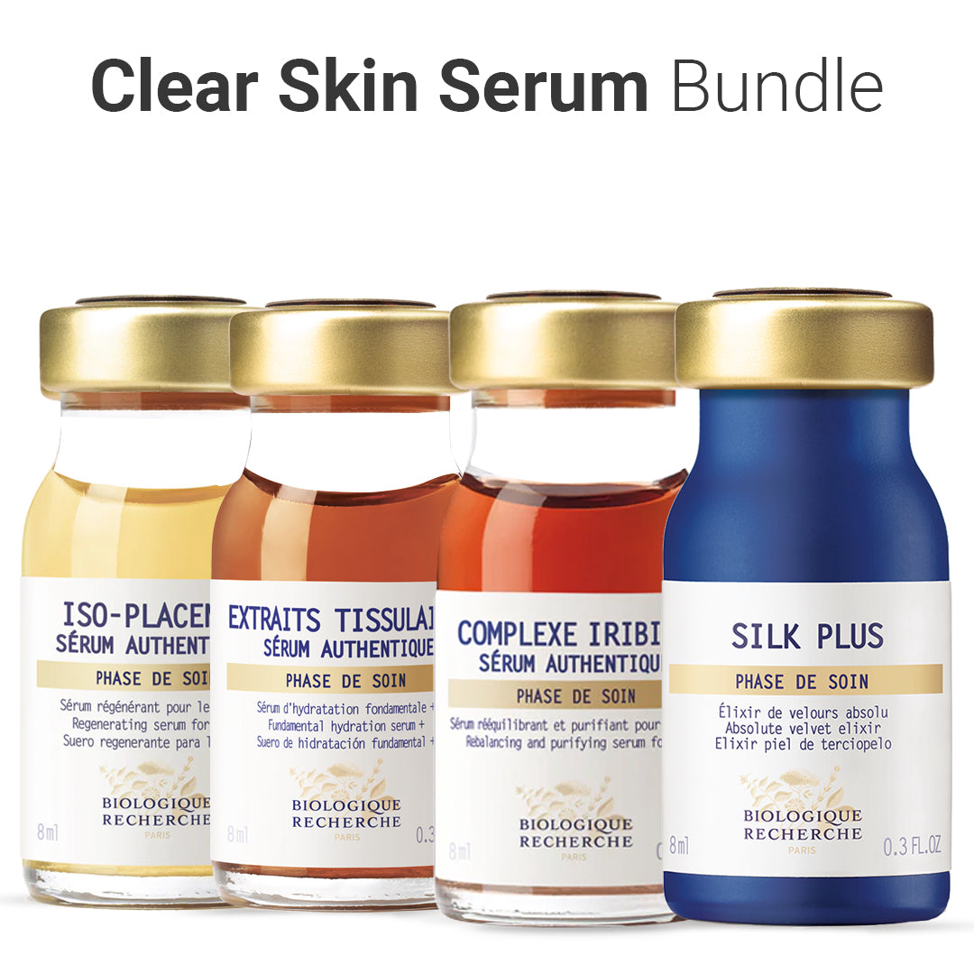 Featrued Product image appearing inside mega menu imgae detail: Clear Skin Serum Bundle